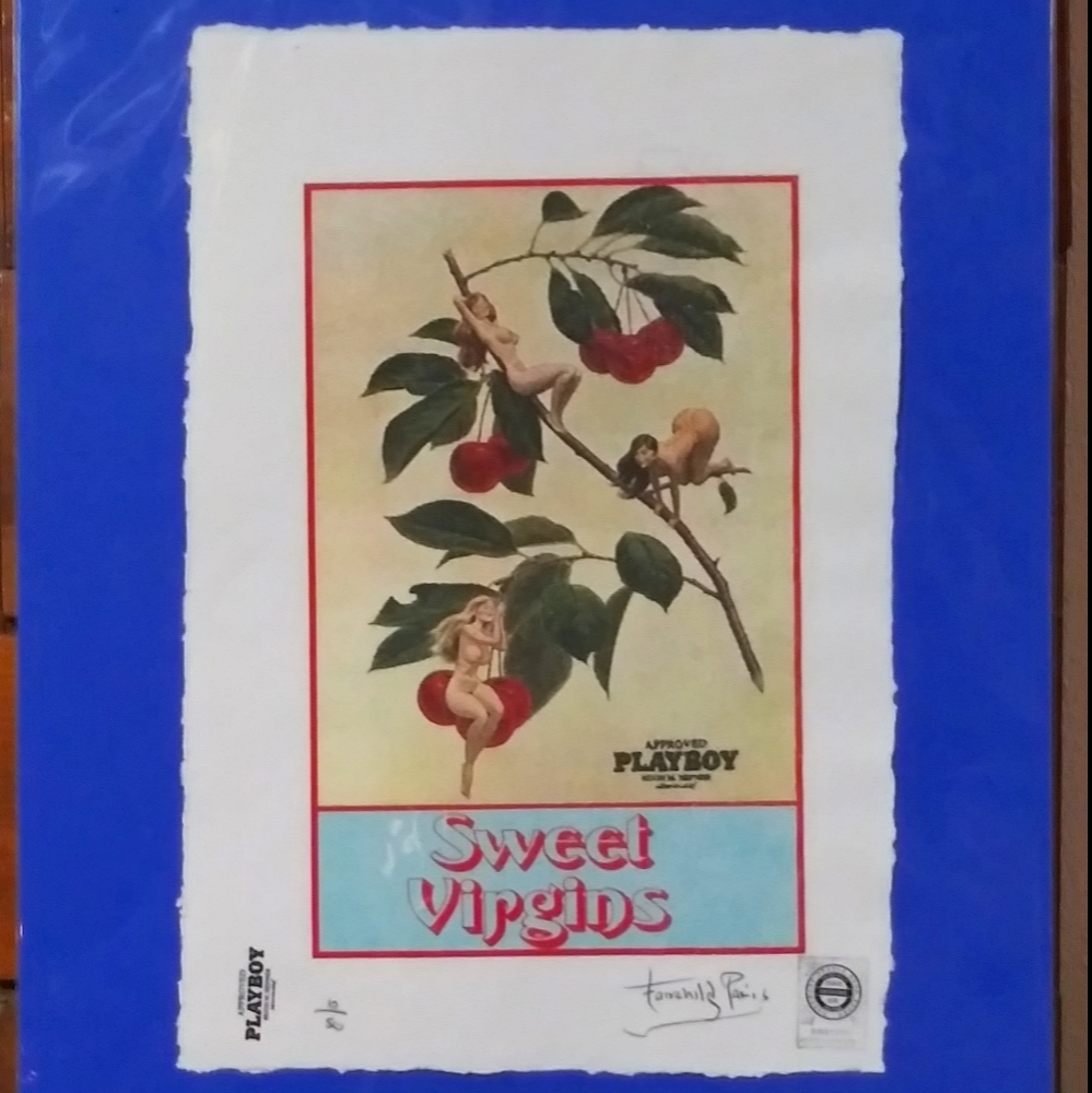 Sweet Virgins PLAYBOY Print Signed Fairchild Paris - Picture 4 of 12